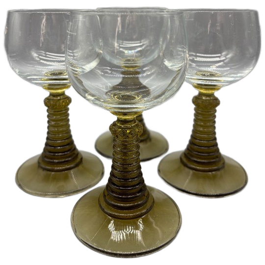 Set Roemer Wijnglazen Olijfgroene Steel 4 Stuks 1