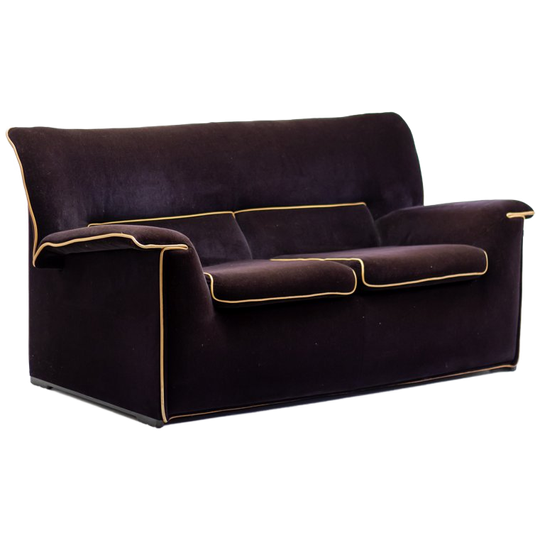 Afra & Tobia Scarpa Lauriana Sofa, Velvet, Italy, 1978 1