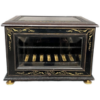 Humidor Voor Sigaren. Ebbenhout, Kristalglas. Napoleon Iii. thumbnail 1