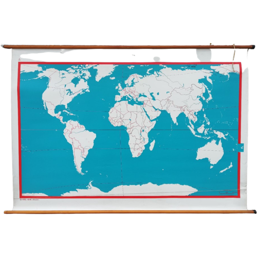 Schoolkaart - Wereld (Blanco)