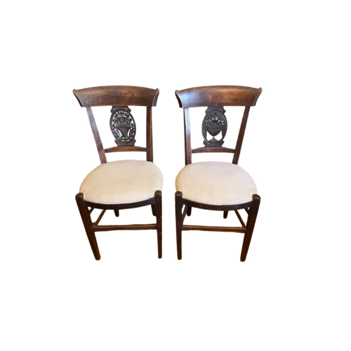 2 X Directoire Stoelen Frans Antiek