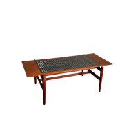 Vintage Midcentury Salontafel Teak Mozaiek Jaren 60