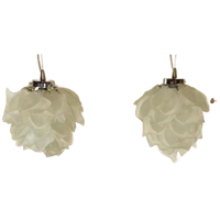 Set Van 2 Glycine Glazen Petal Hanglampen, Spiridon Deco