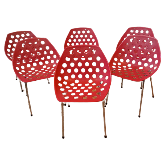 6 Coquilage Guariche Diner Chairs 1