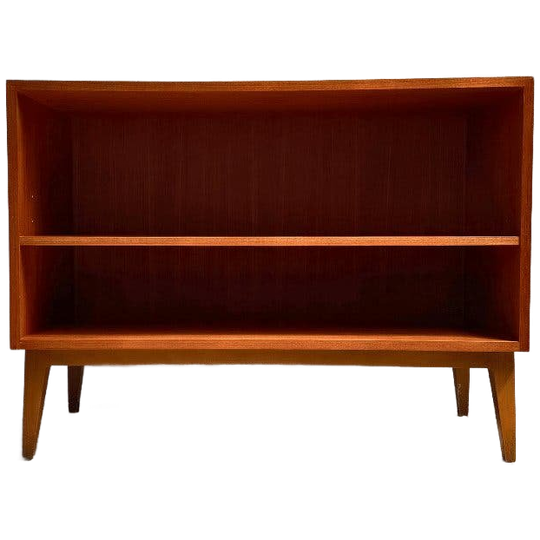 Vintage, Midcentury Boekenkast In Teak(fineer) Op Pootjes 1