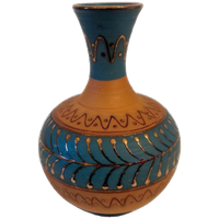 Vintage Terracotta Vaasje Kitsch Retro Vaas Keramirk