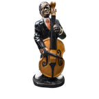 Retro Vintage Beeld Muzikant Met Contrabas thumbnail 1