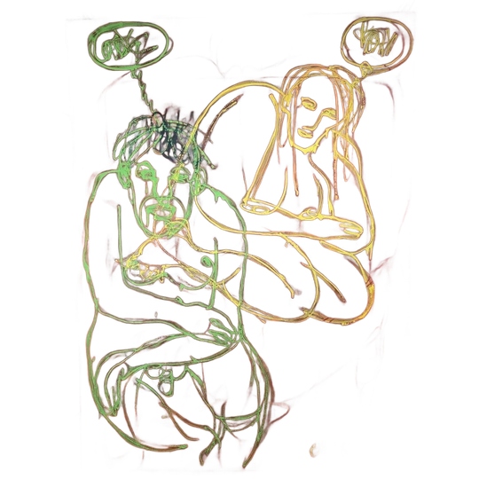 Vintage Abstract Xl Schilderij (oude Eigenaar Jp Van Rossem) 1