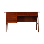 Deen Design Teak Freestanding Desk, 1960S thumbnail 1