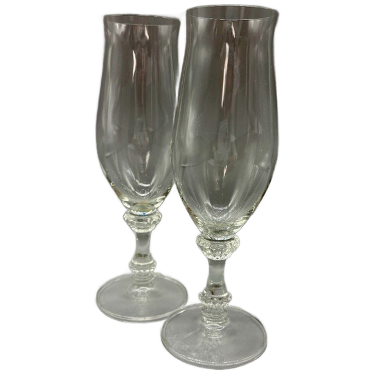 Set Vintage Kristallen Flûtes 2 Stuks 1