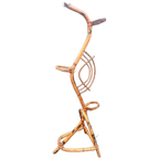 Rotan Plantenstandaard In De Vorm Van Slang , Jaren 60 thumbnail 1