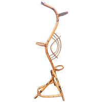 Rotan Plantenstandaard In De Vorm Van Slang , Jaren 60