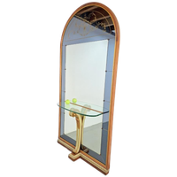 Vintage Grote Cristal Art Staande Spiegel Console Italy '50