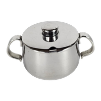 Alessi - Alfra Alessi - Suikerpotje - Etorre Alessi - Rvs - Italie - 3E Kwart 20E Eeuw