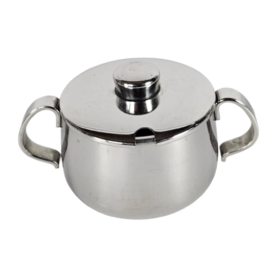 Alessi - Alfra Alessi - Suikerpotje - Etorre Alessi - Rvs - Italie - 3e Kwart 20e Eeuw 1