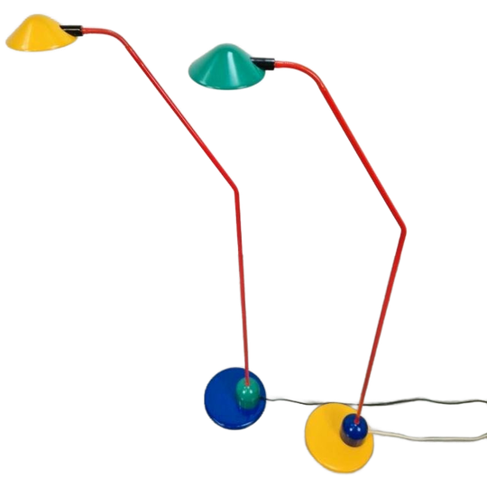 Set 2 Vintage Happylight Vloerlamp In Memphis-stijl ‘80 1