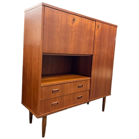Vintage Teaken Barkast / Kast 1
