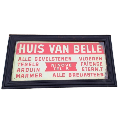 Blikken Reclameplaat Huis Van Belle België🏠 1