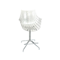 Christophe Pillet - Driade - Meridiana - Hard Plastic Design Bar Stool On Four-Legged Base - Coun