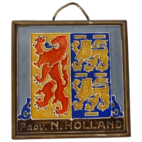 Faience- En Tegelfabriek Westraven - Cloisonné Tegel - Tegel Provincie N-holland - 1930/1949 1