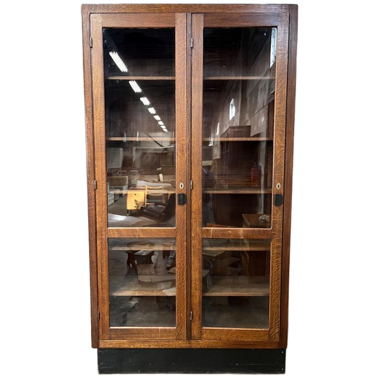 Vintage Xl Hoge Industriële Vitrinekast / Apotheekkast 1