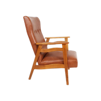 Vintage Bruine Fauteuil Skai Armchair Brown