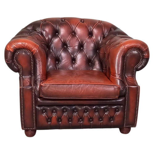 Exclusieve Chesterfield Clubfauteuil Uit 1970