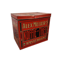 Alex Meijer's Koffie Blik Theeblik Winkelblik Antiek Blik