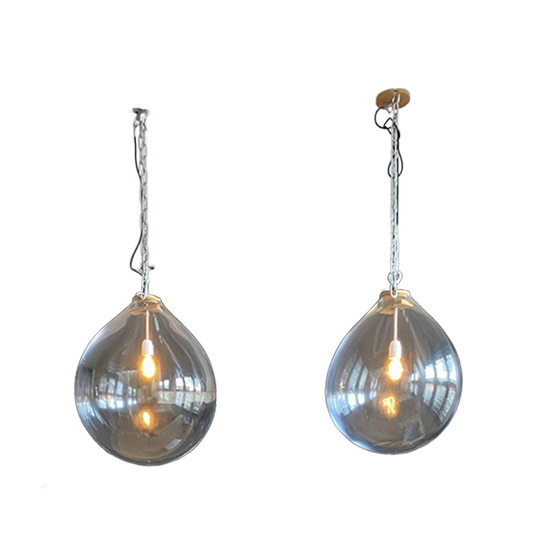 2 Design Hanglampen / Kroonluchters – Italiaans Design – Mondgeblazen Glas 2 Lamps 1