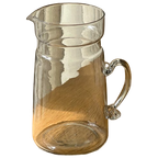 Vintage Handmade Glass Jug With Swirl Handle thumbnail 1