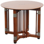 Mooie En In Goede Staat Verkerende Ronde Art Deco Schuitema Design Bijzet/ Salontafel thumbnail 1