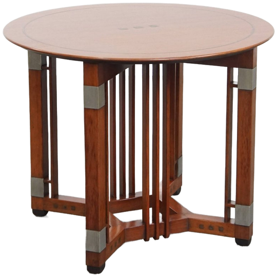 Mooie En In Goede Staat Verkerende Ronde Art Deco Schuitema Design Bijzet/ Salontafel 1
