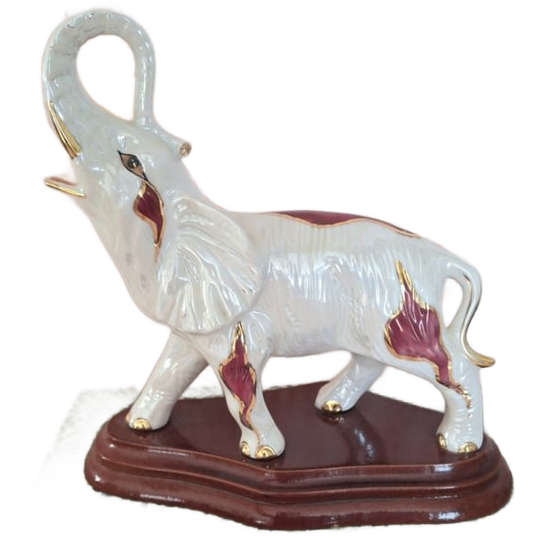 Olifantje Roze Ruitjes Porselein 1