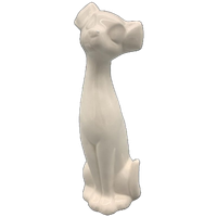 Vintage Longneck Hondje Wit