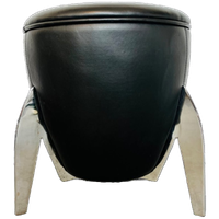 Leren Space Age Rocket Poef