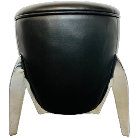 Leren Space Age Rocket Poef 1