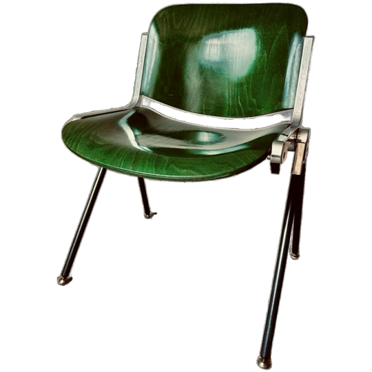 8x Vintage Anonima Castelli Chairs By Giancarlo Piretti 1
