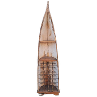 Wijnrek Gemaakt Van Een Oude Boot, 57x30cm En 205cm Hoog.