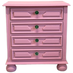 Roze Restyle Ladekastje & Groen Porselein Knop thumbnail 1