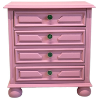 Roze Restyle Ladekastje & Groen Porselein Knop