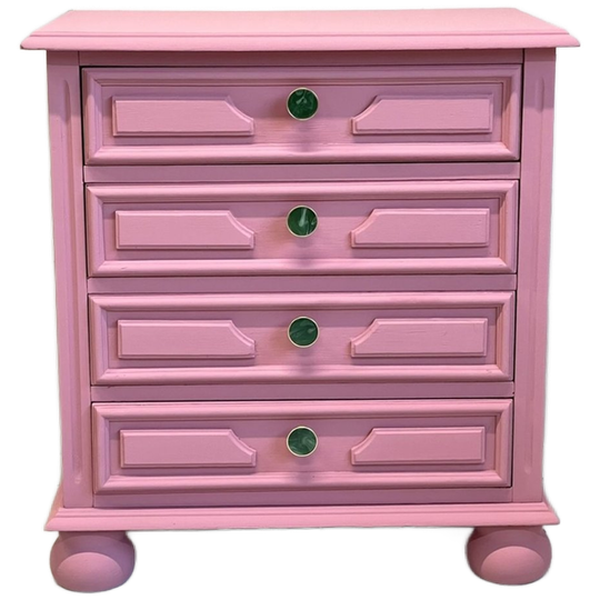 Roze Restyle Ladekastje & Groen Porselein Knop 1