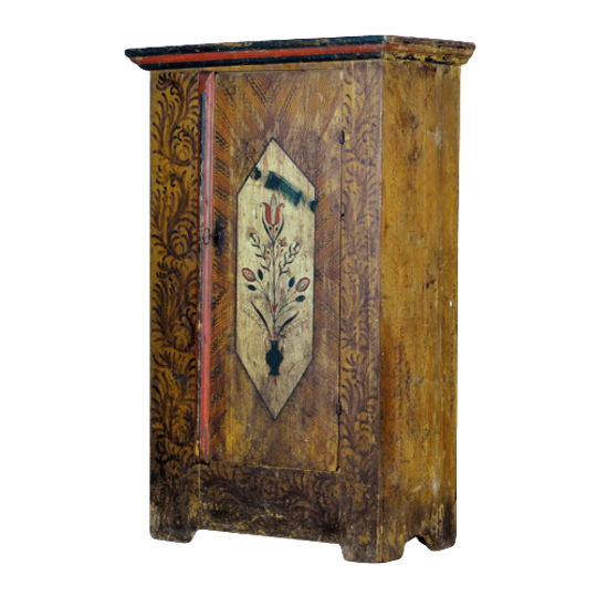 Duitse Hand-beschilderde Kast, Circa 1850 1