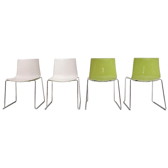 Set Van 4 Katifa Design Stoelen Van Arper, Na 2000 1