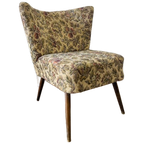 Vintage Gebloemde Cocktailstoel / Fauteuil / Eenzit thumbnail 1
