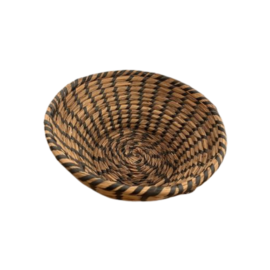 Rotan Rieten Bamboe Mand Grijs Lint Schaal Fruitschaal 1