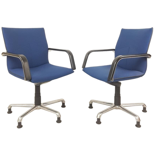 Setprijs! Vintage Blauwe Artifort Bureaustoelen Blauw 1