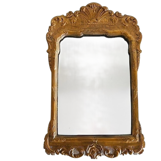 Antieke Art Nouveau Gouden Spiegel Hout Barok L.f. Reeker 1920’s 1