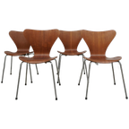 Chairs By Arne Jacobsen For Fritz Hansen Set Of 4, 1960s thumbnail 1