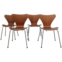Chairs By Arne Jacobsen For Fritz Hansen Set Of 4, 1960s