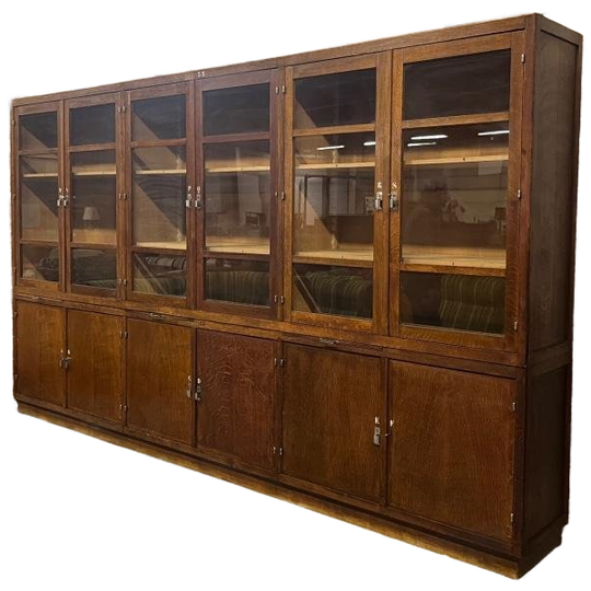 Vintage Xl Hoge Industriële Vitrinekast / Labokast / Kast 1